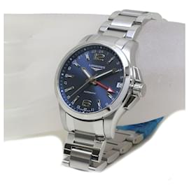 Longines-Longines Conquest GMT L3.687.4.99.6 Stainless Steel Men's Watch-Other