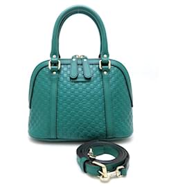 Gucci-Gucci Micro Guccissima Leather Handbag-Green