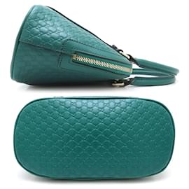 Gucci-Gucci Micro Guccissima Leather Handbag-Green