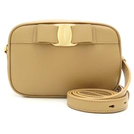 Salvatore Ferragamo-Salvatore Ferragamo AU-21 H498 Shoulder Bag-Beige