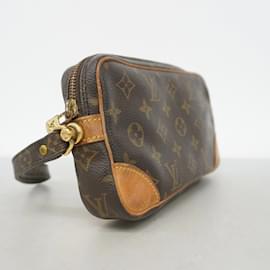 Louis Vuitton-Pochette Marly Dragonne PM Monogram Louis Vuitton-Marron