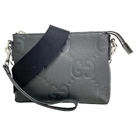 Gucci-Bolsa de Ombro Gucci Jumbo GG 761747-Preto