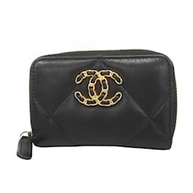 Chanel-Chanel Black Lambskin Coin Purse-Black