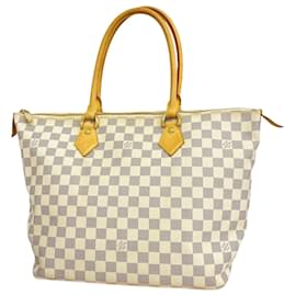 Louis Vuitton-Louis Vuitton Damier Azur Saleya MM Tote Bag-White
