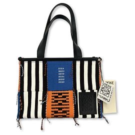 Loewe Bolsa tote NWT edição limitada Paula's Ibiza Preto Branco Azul Multicor Laranja Azul claro Azul escuro