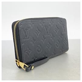 Louis Vuitton-Louis Vuitton Long Wallet Monogram Empreinte Zippy M61864 Noir-Black