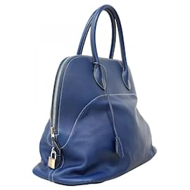 Hermès-Sac à main Hermes Bolide Relax 40-Bleu