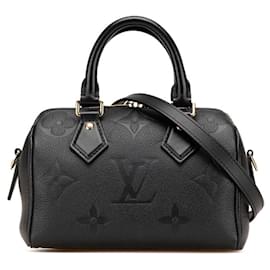 Louis Vuitton-Louis Vuitton Monogram Empreinte Speedy Bandouliere 20 Handbag-Black
