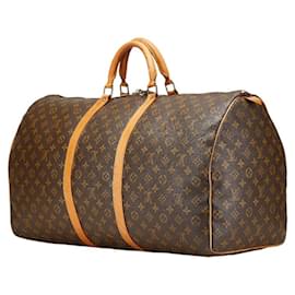 Louis Vuitton-Louis Vuitton Monogram Keepall 60 Boston Bag-Brown
