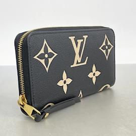 Louis Vuitton-Louis Vuitton Long Wallet Monogram Empreinte Bicolor-Black,Beige