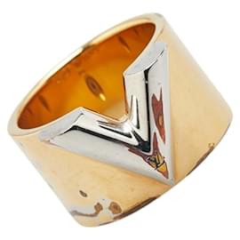 Louis Vuitton-Louis Vuitton Essential V Ring-Silvery,Golden