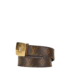 Louis Vuitton-Ceinture LV Cut Monogram Santur de Louis Vuitton-Marron