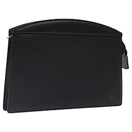 Louis Vuitton-LOUIS VUITTON Epi Trousse Crete Pouch Black M48402 LV Auth 119381-Black