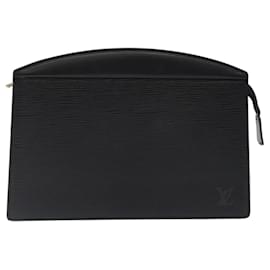 Louis Vuitton-LOUIS VUITTON Epi Trousse Crete Pouch Black M48402 LV Auth 119381-Black