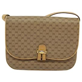 Gucci-GUCCI Micro GG Supreme Shoulder Bag PVC Leather Beige 001 406 1780 Auth bs24523-Beige