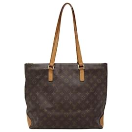Louis Vuitton-LOUIS VUITTON Monogram Cabas Mezzo Tote Bag M51151 LV Auth bs24830-Monogram