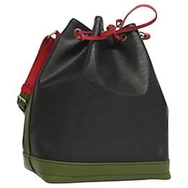 Louis Vuitton-LOUIS VUITTON Epi Noe Shoulder Bag Bicolor Black Red M44017 LV Auth BA1247-Black,Red
