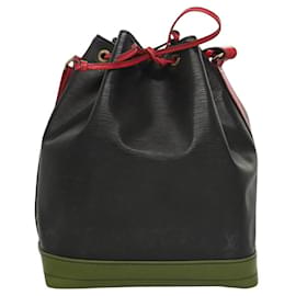 Louis Vuitton-LOUIS VUITTON Epi Noe Shoulder Bag Bicolor Black Red M44017 LV Auth BA1247-Black,Red