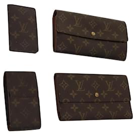 Louis Vuitton-LOUIS VUITTON Monogram Wallet 4Set LV Auth am8181-Monogram