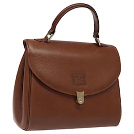 Autre Marque-Burberrys Hand Bag Leather Brown Gold Auth BA1030-Brown,Golden