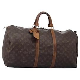 Louis Vuitton-LOUIS VUITTON Monogram Keepall 55 Boston Bag M41424 LV Auth 119973-Monogram