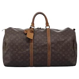 Louis Vuitton-LOUIS VUITTON Monogram Keepall 55 Boston Bag M41424 LV Auth 119973-Monogram