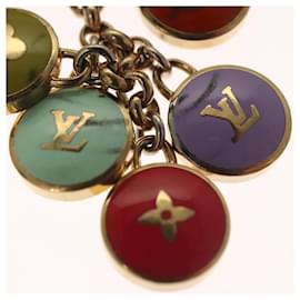 Louis Vuitton-LOUIS VUITTON Monogram Porte Cles Pastille Key Holder Gold M65381 LV Auth am8151-Golden