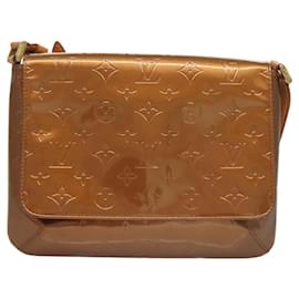 Louis Vuitton-LOUIS VUITTON Monogram Vernis Thompson Street Bag Bronze M91124 LV Auth ep8714-Bronze