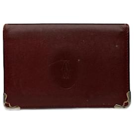 Cartier-CARTIER Purses, wallets & cases T.  Leather-Dark red
