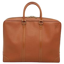 Louis Vuitton-LOUIS VUITTON Epi Porte Documents Voyage Bag Zipangu Gold M54478 LV Auth ep8674-Other
