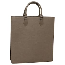 Louis Vuitton-LOUIS VUITTON Epi Sac Plat Hand Bag Gray Pepper M5207C LV Auth 120141-Brown,Other
