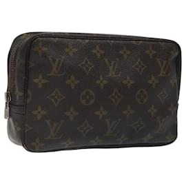 Louis Vuitton-LOUIS VUITTON Monogram Trousse Toilette 23 Clutch Bag M47524 LV Auth 119977-Monogram