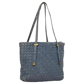 Autre Marque-BOTTEGA VENETA INTRECCIATO Tote Bag Leather Blue Auth 119469-Blue