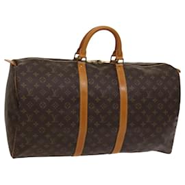 Louis Vuitton-LOUIS VUITTON Monogram Keepall 55 Boston Bag M41424 LV Auth 118092-Monogram
