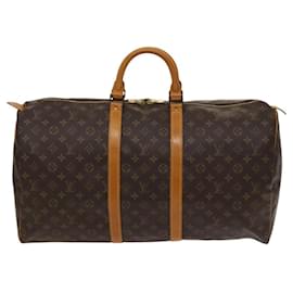Louis Vuitton-LOUIS VUITTON Monogram Keepall 55 Boston Bag M41424 LV Auth 118092-Monogram