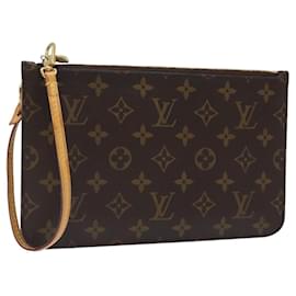 Louis Vuitton-LOUIS VUITTON Monogram Neverfull MM Pouch Accessory Pouch Mimosa LV Auth 120202-Other,Monogram