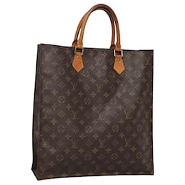 Louis Vuitton-LOUIS VUITTON Monogram Sac Plat Hand Bag M51140 LV Auth 119510-Monogram