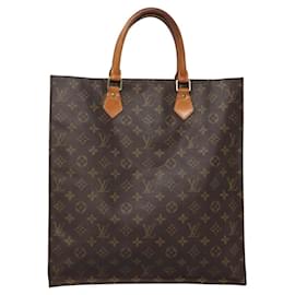 Louis Vuitton-LOUIS VUITTON Monogram Sac Plat Hand Bag M51140 LV Auth 119510-Monogram