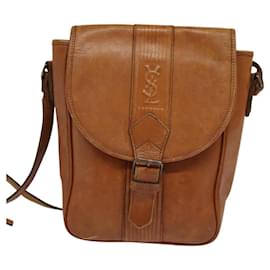 Saint Laurent-SAINT LAURENT Shoulder Bag Leather Brown Auth bs24657-Brown