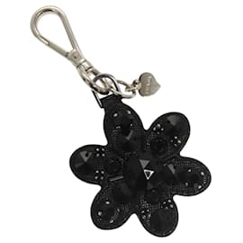 Prada-PRADA Key Holder Leather Black Auth ac3757-Black