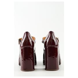 SéZane-Patented leather heels-Dark red