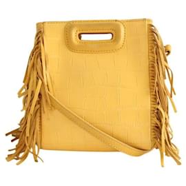 Maje-Shoulder bag Sac M in leather-Orange