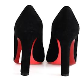 Christian Louboutin-Suede heels-Black