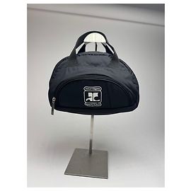 Sac en polyester vintage Courreges noir Noir