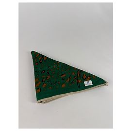 Tecido vintage Givenchy verde leopardo Verde