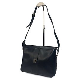 Bolsa de couro preta vintage Givenchy 4G Preto