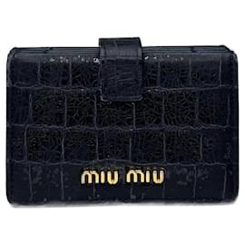 Miu Miu-MIU MIU Purses, wallets & cases T.  Patent leather-Navy blue