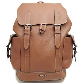 COACH Hudson Leather Backpack Brown