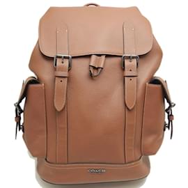 Coach-COACH Hudson Leather Backpack-Brown