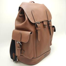 Coach-COACH Hudson Leather Backpack-Brown